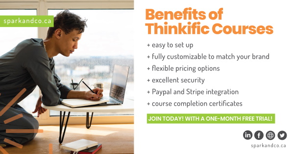 image about the benefits of Thinkific courses