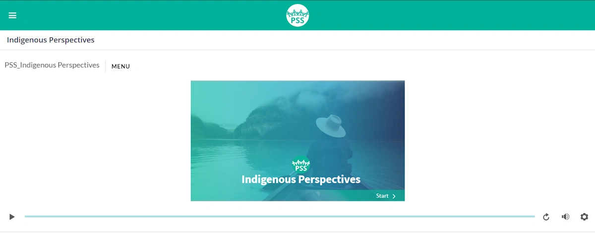 PSS screenshot of indigenous perspectives elearning training