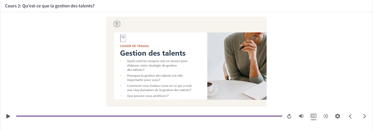french version of non-profit training courses by WeBC